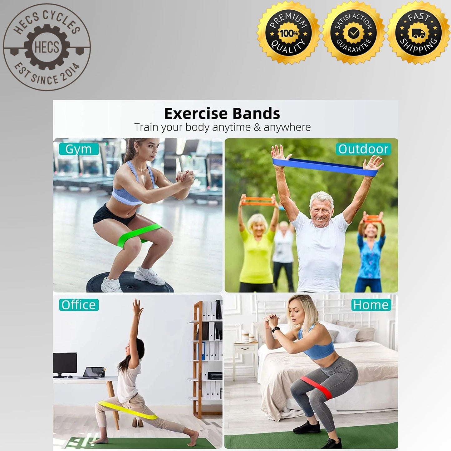 Resistance Loop Band – Squat, Yoga & Dance Stretch Band for Glutes and Legs