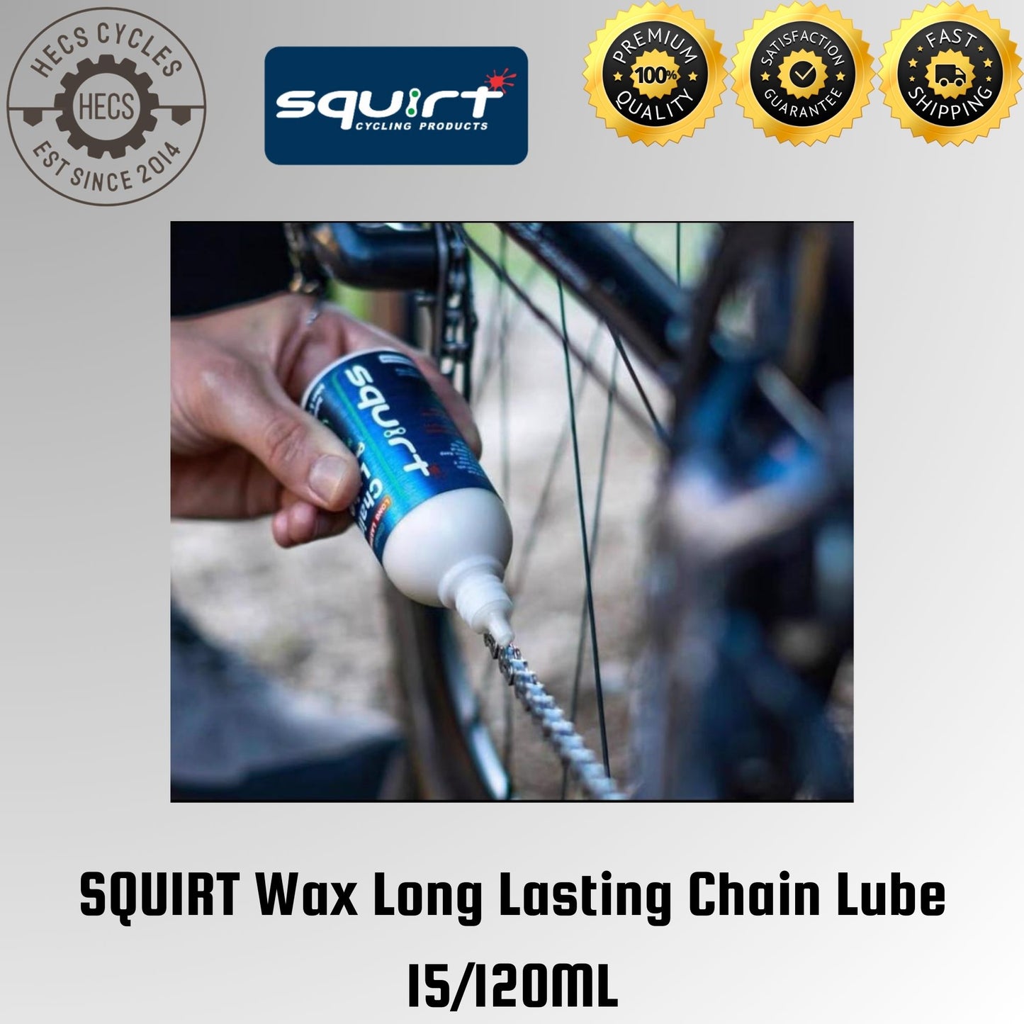 SQUIRT Wax Long Lasting Chain Lube 15/120ML