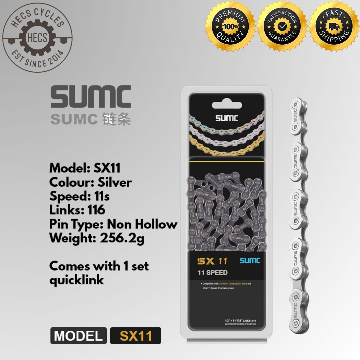 SUMC Bicycle Chain 8S 9S 10S 11S 12S 13S Silver Gold Foldable Road Mountain Bike Bicycle