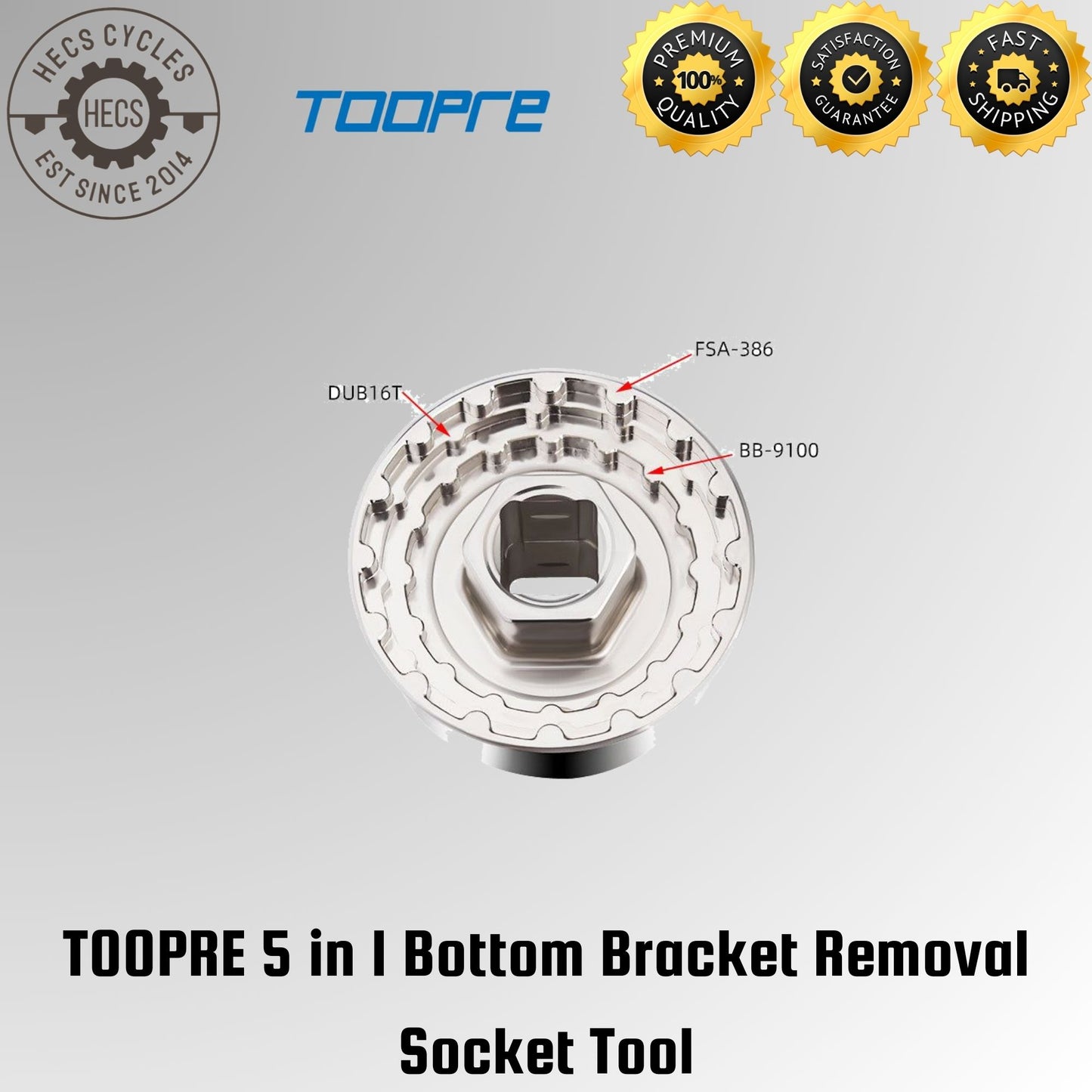 TOOPRE 5 in 1 Bottom Bracket Removal Socket Tool Socket