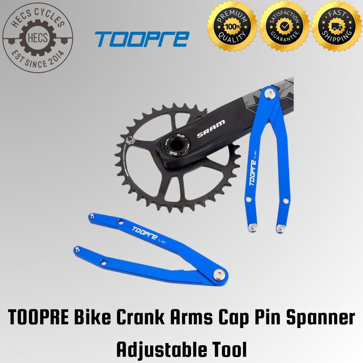 TOOPRE Bike Crank Arms Cap Pin Spanner Adjustable Tool