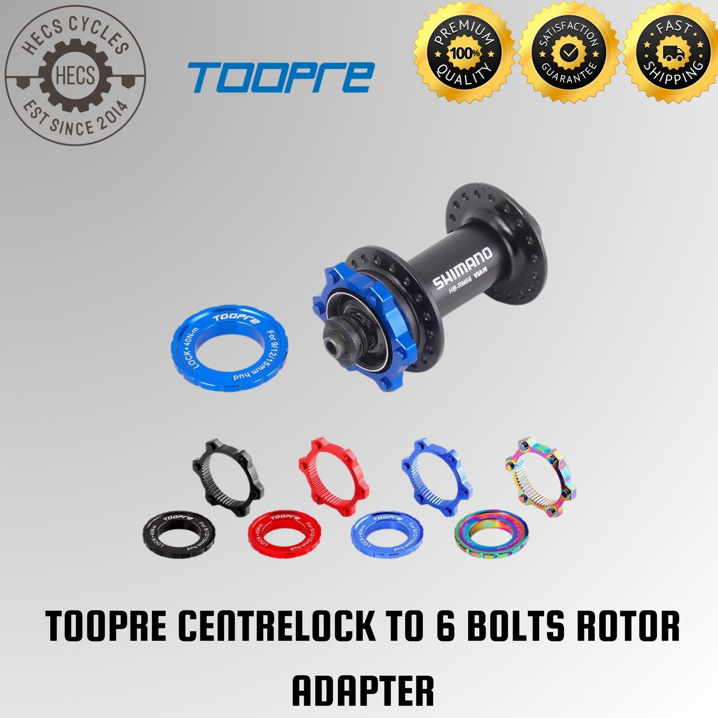 TOOPRE Centerlock To 6 Bolts Disc Rotor Adapter