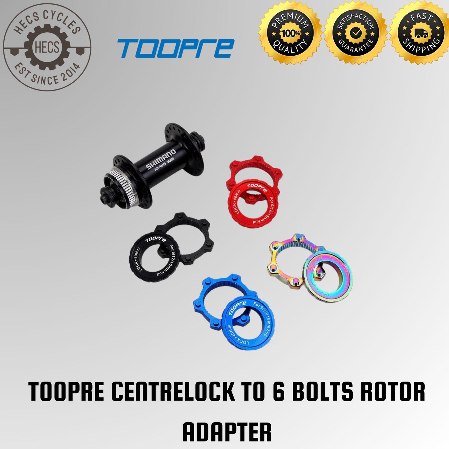 TOOPRE Centerlock To 6 Bolts Disc Rotor Adapter