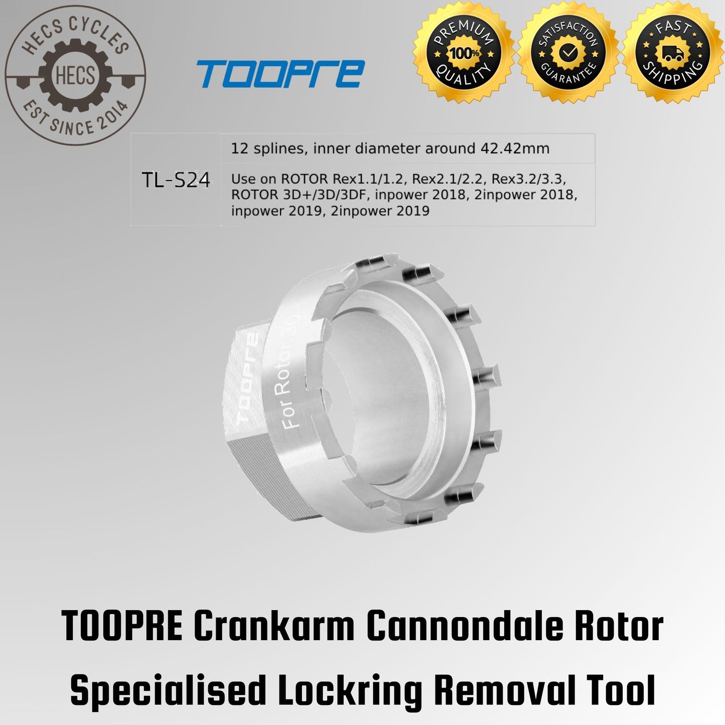 TOOPRE Crankarm Cannondale Rotor Specialised Lockring Removal Tool