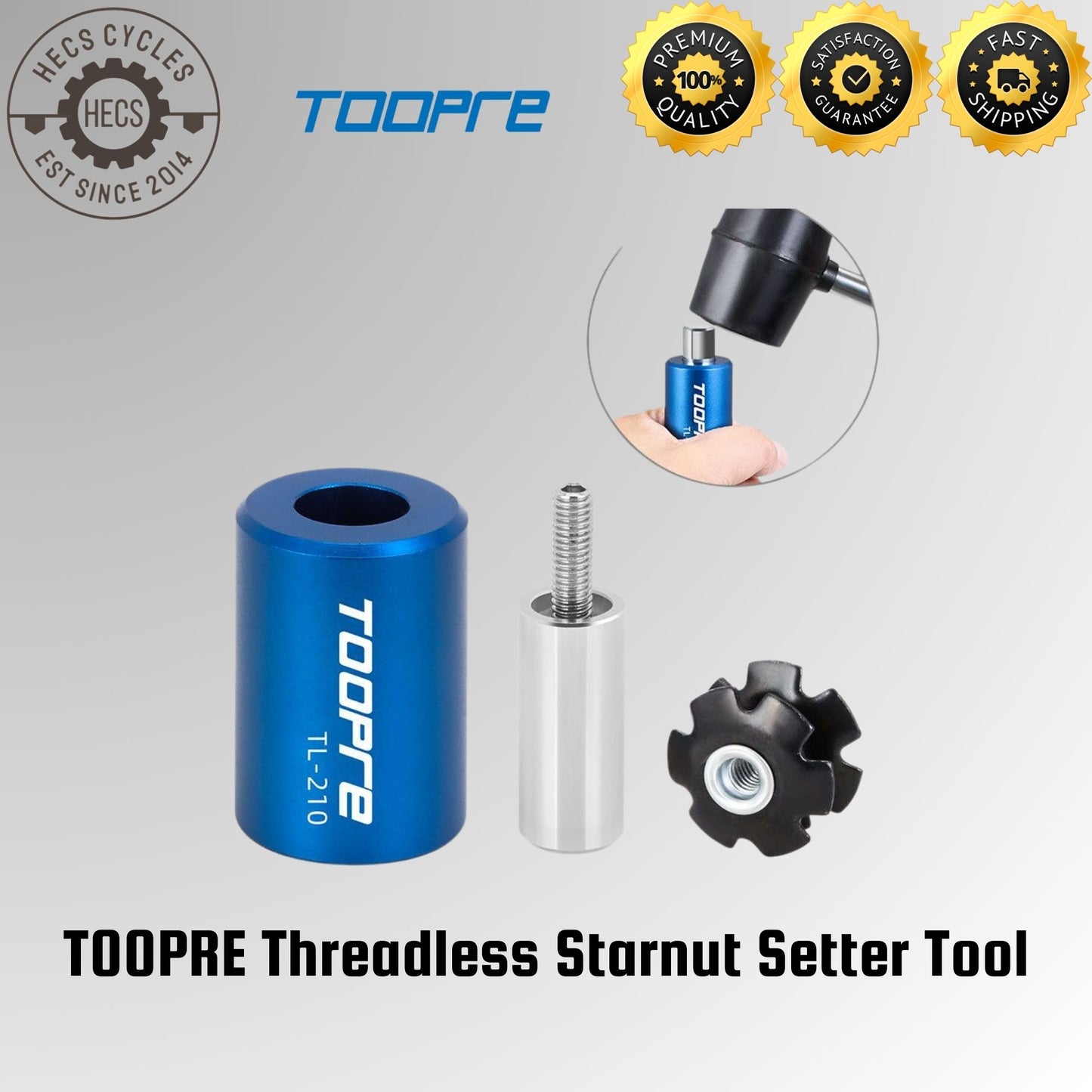 TOOPRE Threadless Starnut Setter Tool Headset Starnut Installer for Bicycle Maintenance