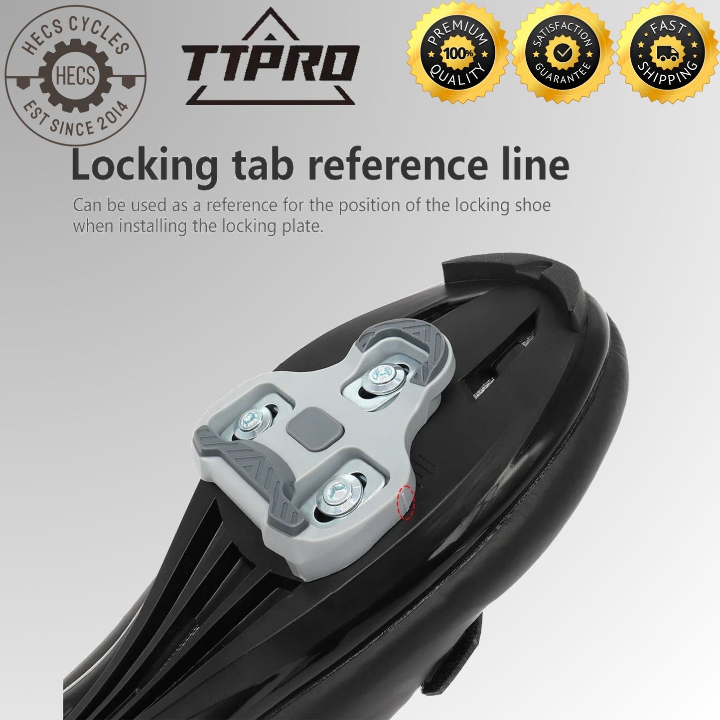 TTPRO Road Bike Look KEO Pedal Cleats 0°/4.5°/9° Adjustable Float