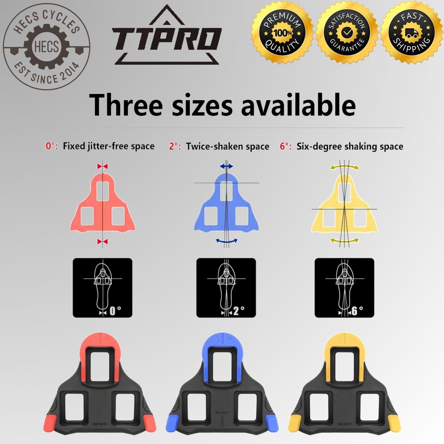 TTPRO SH10 SH11 12 SPD SL Cleats Set Road Bike Cleats Compatible with Shimano SPD SL Shoes