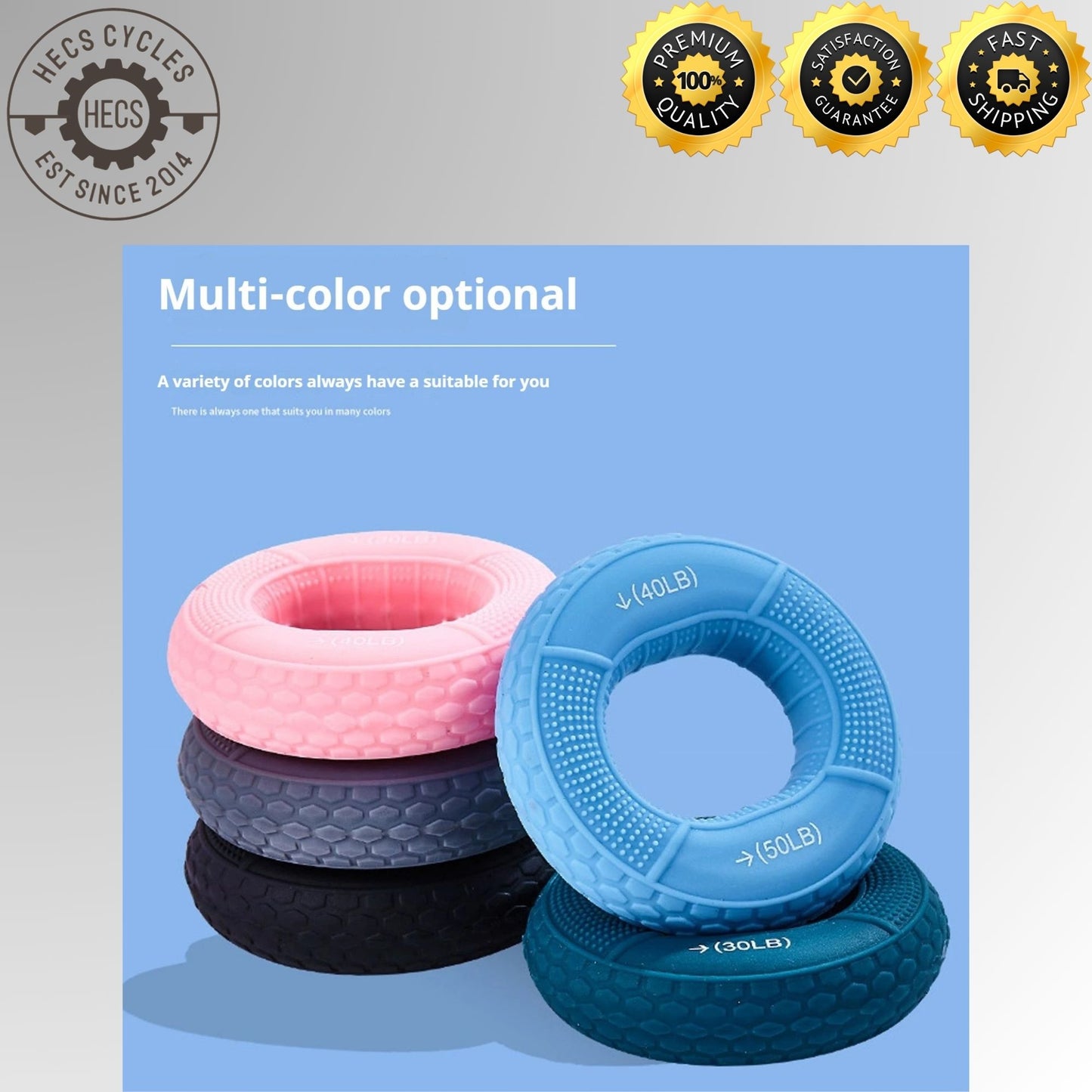 Silicone Finger Grip Circle for Wrist Support Hand Strengthener Training Double Strength
