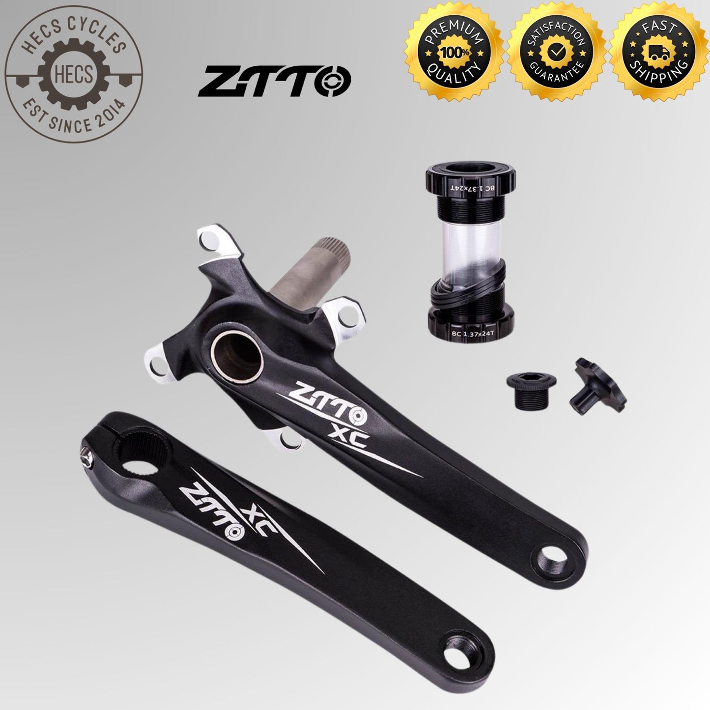 ZTTO 104BCD Hollowtech Crankset 170mm for Mountain Bike Bicycle Crankset Chainring Crank