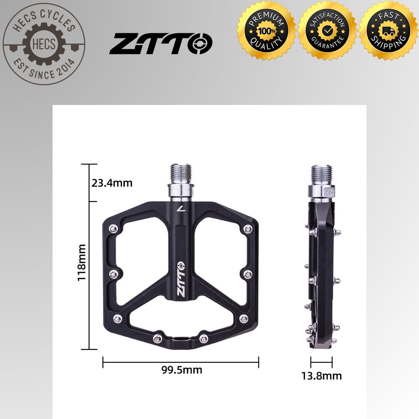 ZTTO MTB Ultralight Anti-Slip Flat Aluminum Alloy Bike Pedals – Smooth Bearing Pedals for MTB & Road Cycling