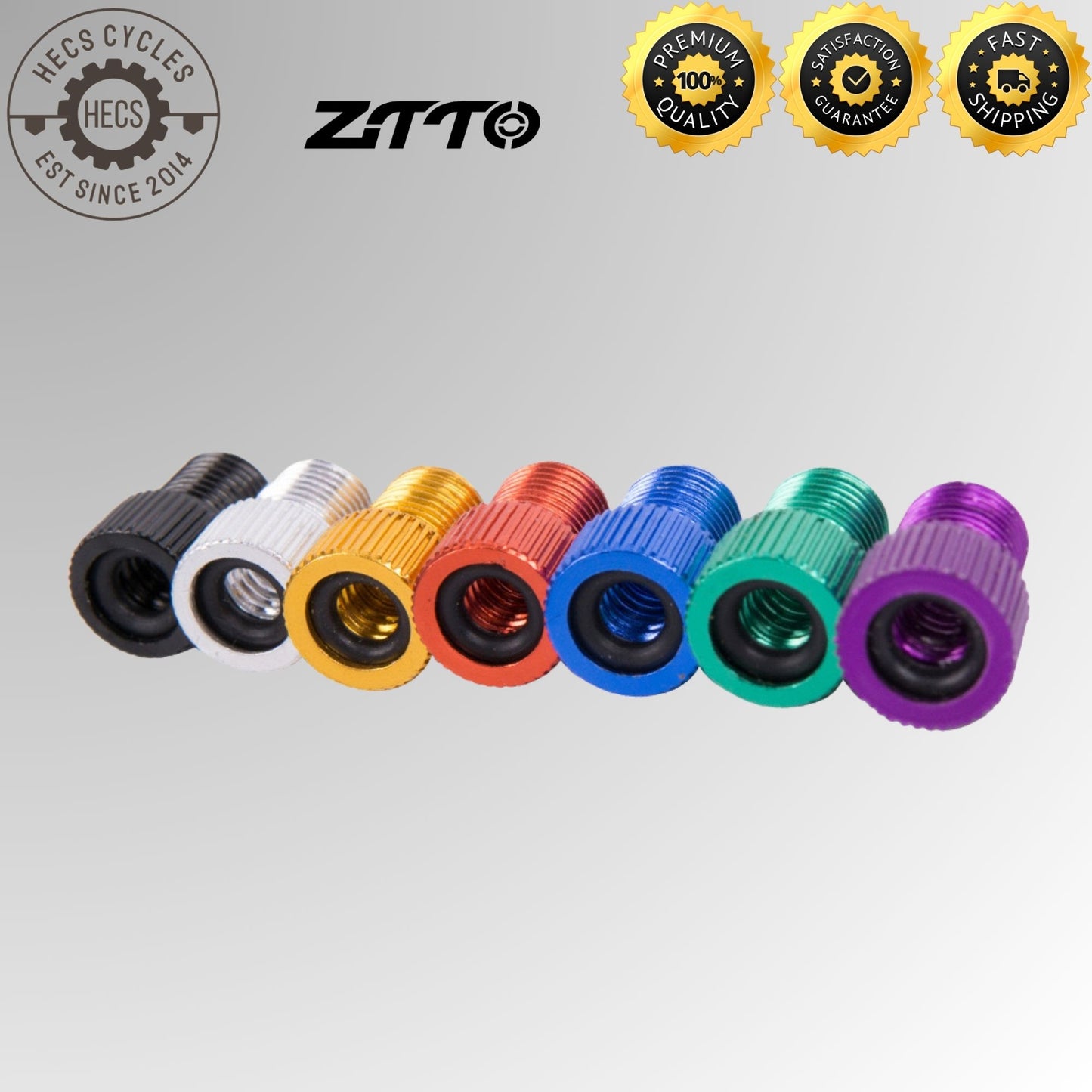 ZTTO 2 Pieces Presta to Schrader Valve Adapter – Universal Bicycle Tire Conversion for MTB & Road Bikes