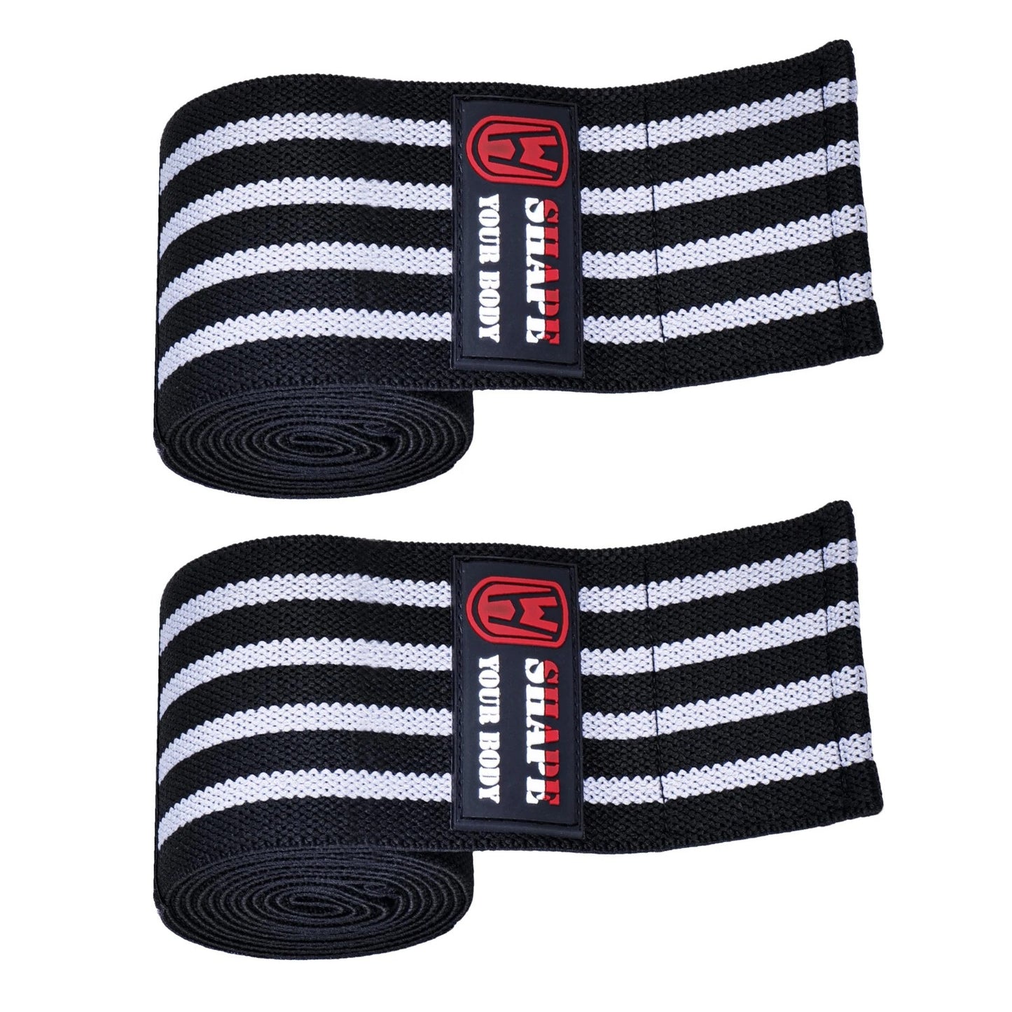 1 Pair Weightlifting Elastic Bandage Kneepad Protective Gear Knee Wraps Support Brace for Gym Fitness Workout