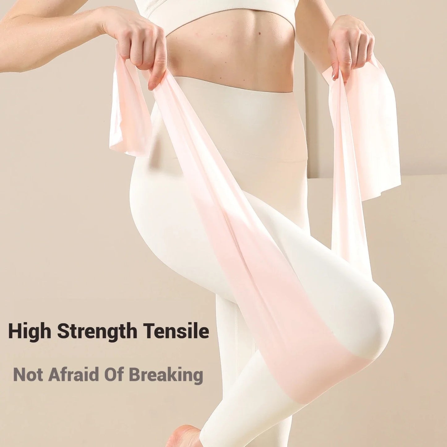 Yoga Home Stretching Flat Resistance Band Strap for Ladies Fitness Dance Stretch Strap
