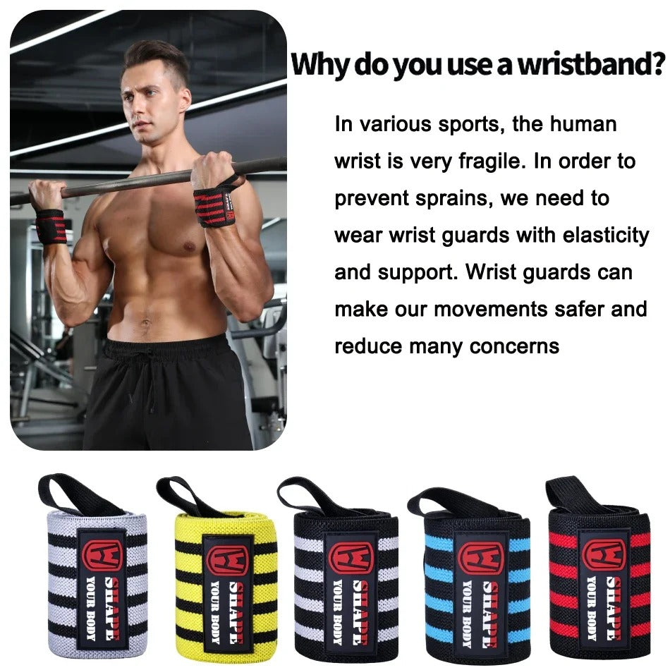 1 Pair Adjustable Weightlifting Wristband, Wrist Wraps, Gym Fitness Straps Support , Sports Equipment
