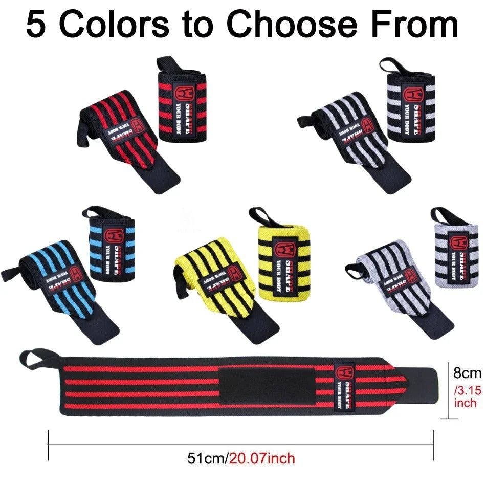 1 Pair Adjustable Weightlifting Wristband, Wrist Wraps, Gym Fitness Straps Support , Sports Equipment