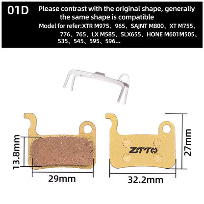 ZTTO Resin Bicycle Disc Brake Pad Pads Hydraulic Disc Brake Wear-Resistant Pad Most Brands Caliper