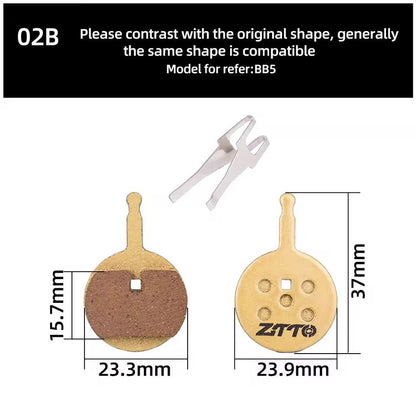 ZTTO Resin Bicycle Disc Brake Pad Pads Hydraulic Disc Brake Wear-Resistant Pad Most Brands Caliper