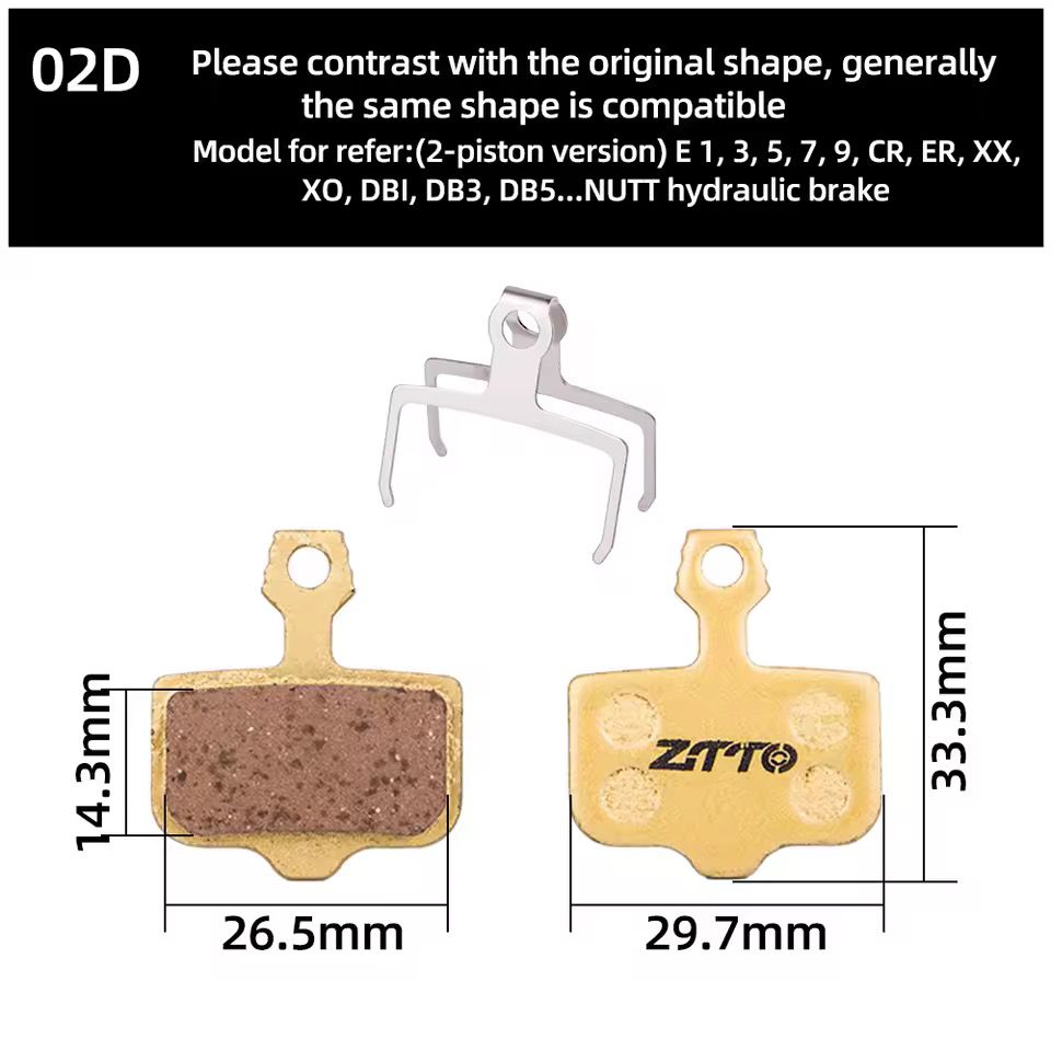 ZTTO Resin Bicycle Disc Brake Pad Pads Hydraulic Disc Brake Wear-Resistant Pad Most Brands Caliper
