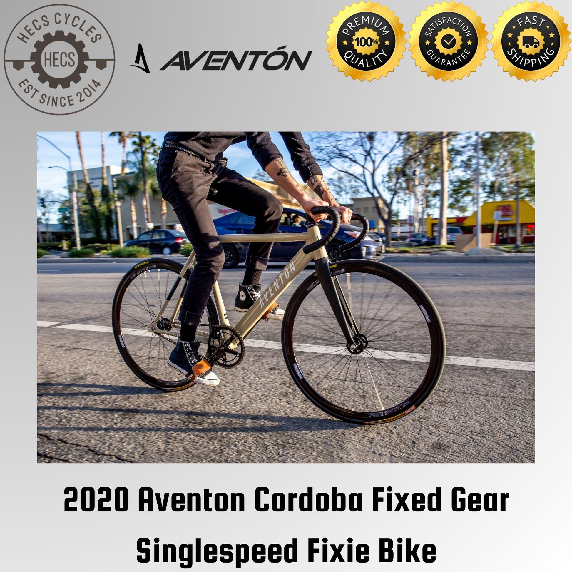 fixed gear aventon cordoba 2020 Aventon Cordoba Fixed Gear Singlespeed Fixie Full Bike – HECS Cycles