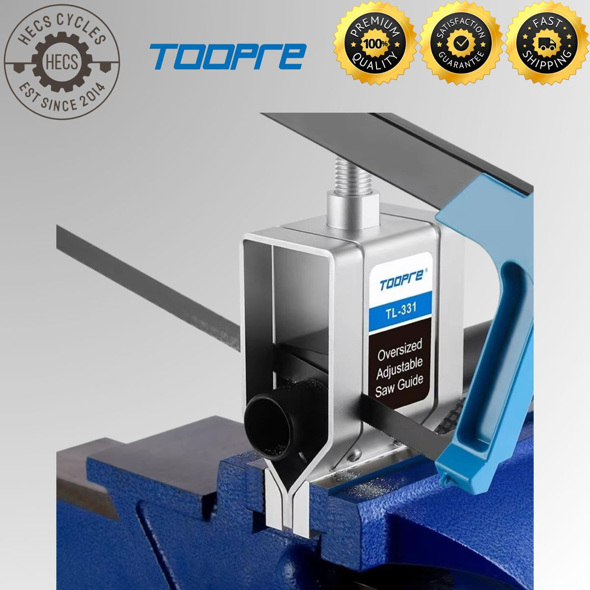 TOOPRE Bike Carbon Fiber Fork Head Tube Cutter Fixture Adjustable Pipe Saw Guide Clamp Bicycle Fork Pipe Seat Post Saw Cut Tool