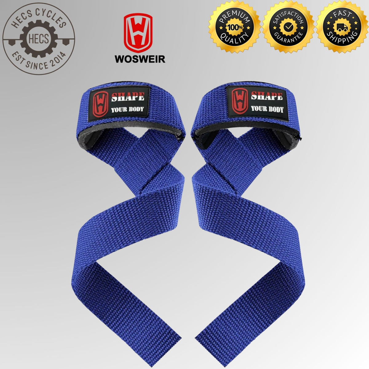 WOSWEIR Weightlifting Wrist Straps with Palm Support Heavy Duty Grip Straps for Pull Ups Deadlift Dumbbell Barbell Gym Training