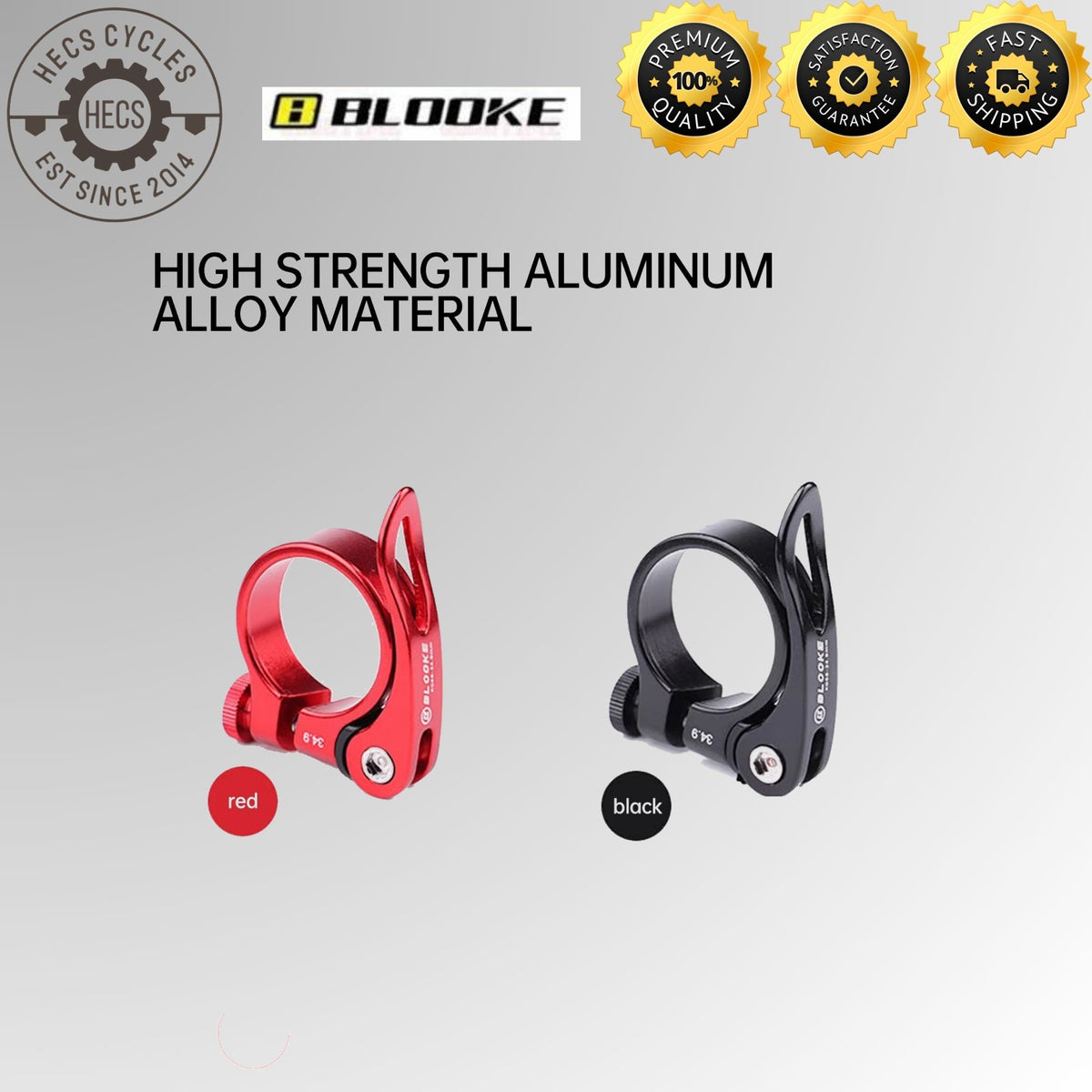 BLOOKE Quick Release Bicycle Seatpost Clamp Aluminium Alloy 28.6 31.8 34.9mm MTB Road Bike Seat Post Collar