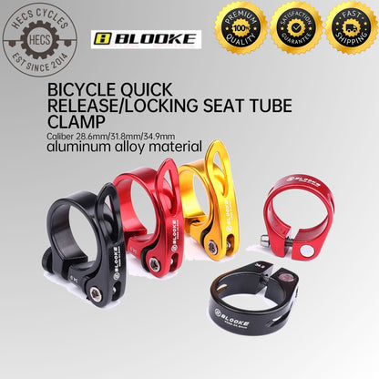 BLOOKE Quick Release Bicycle Seatpost Clamp Aluminium Alloy 28.6 31.8 34.9mm MTB Road Bike Seat Post Collar