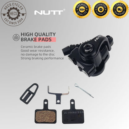 NUTT S7 Road Bike Mechanical Disc Brake Caliper Dual Piston Flat Mount 140 160mm Front Rear Cable Pull