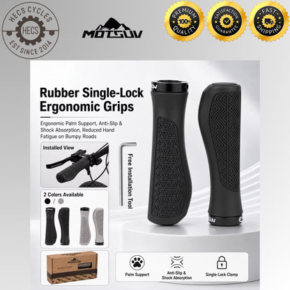 Bicycle Handlebar Grips Ergonomic Soft Rubber Anti-Slip Lock-On MTB Mountain Bike Cycling Grips