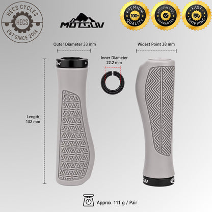 Bicycle Handlebar Grips Ergonomic Soft Rubber Anti-Slip Lock-On MTB Mountain Bike Cycling Grips