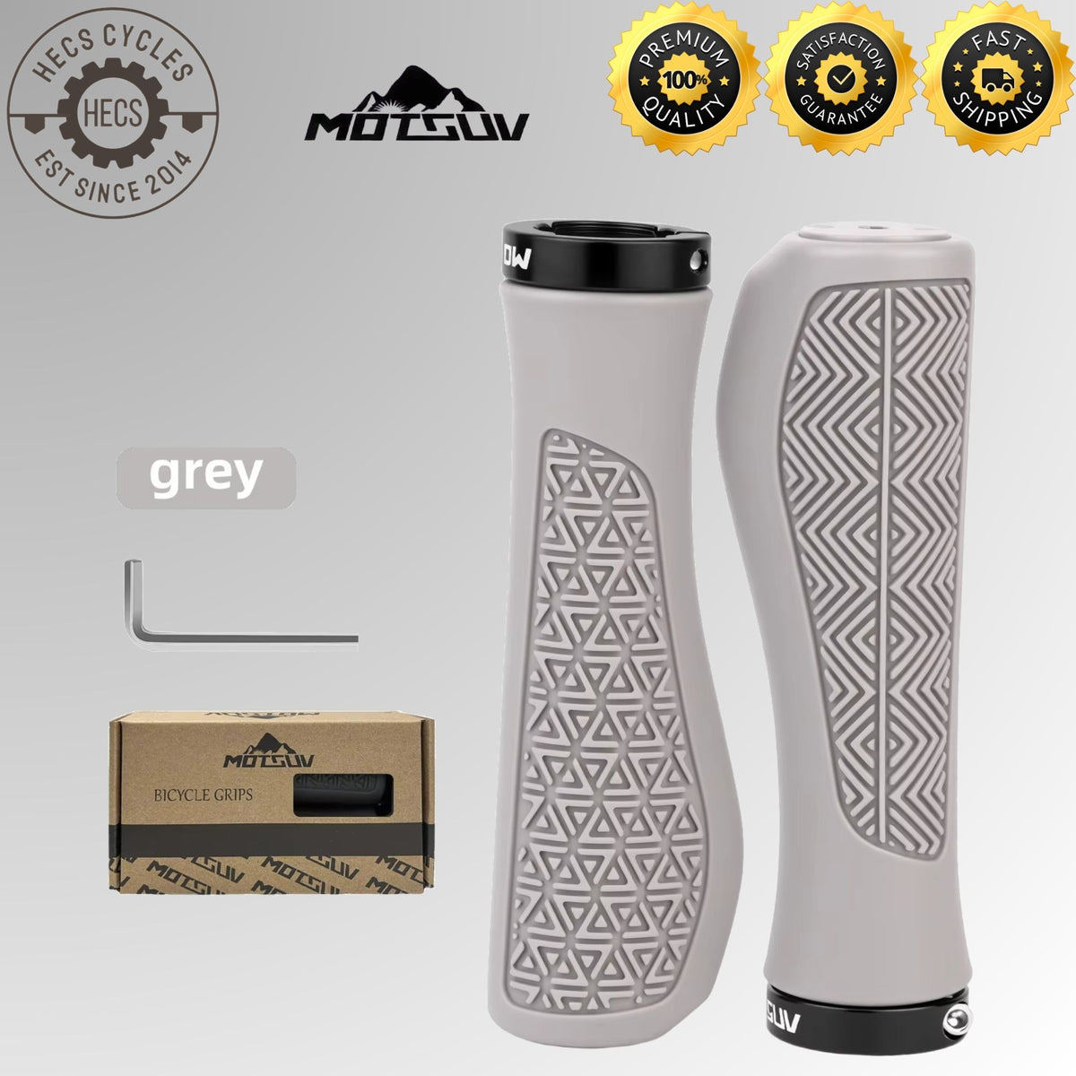 Bicycle Handlebar Grips Ergonomic Soft Rubber Anti-Slip Lock-On MTB Mountain Bike Cycling Grips