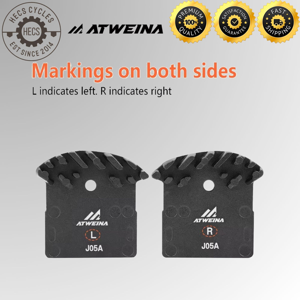 ATWEINA Bicycle Disc Brake Pads Resin Metal Heat Dissipation J05A L05A J04C L04C Compatible with Shimano MTB Road Bike