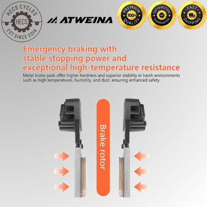 ATWEINA Bicycle Disc Brake Pads Resin Metal Heat Dissipation J05A L05A J04C L04C Compatible with Shimano MTB Road Bike