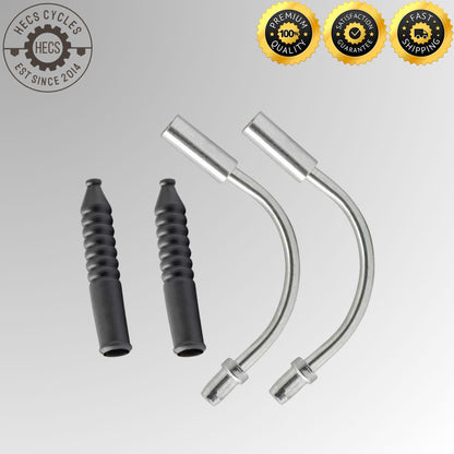 2PCS Bicycle V Brake Cable Noodle Elbow with Rubber Dust Boot MTB Road Bike Brake Cable Protector Accessories