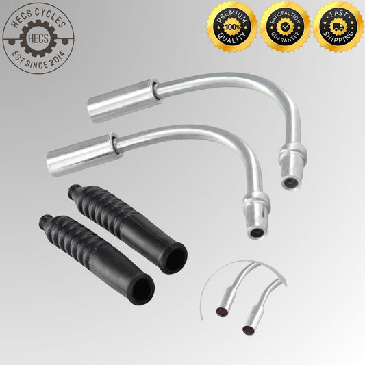 2PCS Bicycle V Brake Cable Noodle Elbow with Rubber Dust Boot MTB Road Bike Brake Cable Protector Accessories