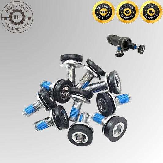2 Pieces M8 Bicycle Crank Arm Bolts Hex Head Waterproof Axle Screws for MTB Road Bike