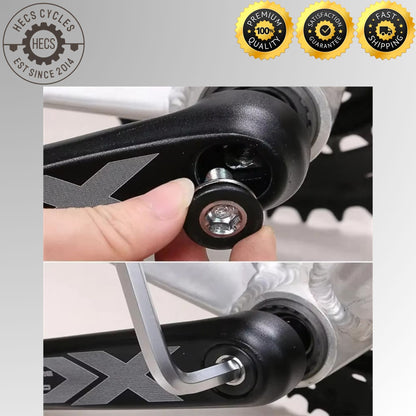 2 Pieces M8 Bicycle Crank Arm Bolts Hex Head Waterproof Axle Screws for MTB Road Bike