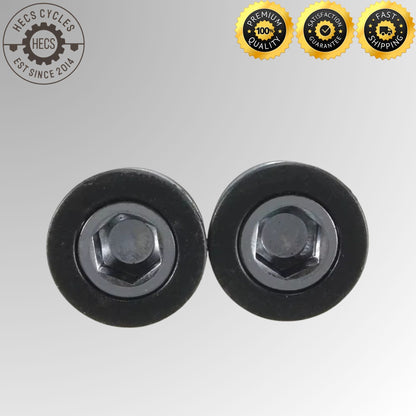 2 Pieces M8 Bicycle Crank Arm Bolts Hex Head Waterproof Axle Screws for MTB Road Bike