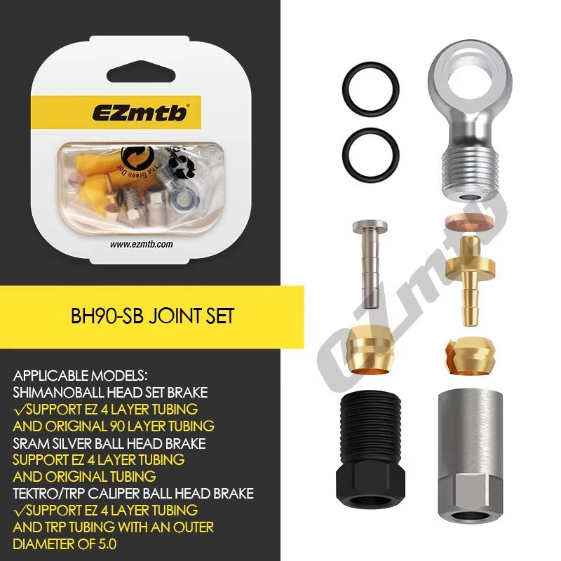 EZmtb Hydraulic Brake Hose Fittings Set Banjo Joint Connectors for Shimano Sram Magura Hope Formula