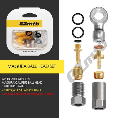 EZmtb Hydraulic Brake Hose Fittings Set Banjo Joint Connectors for Shimano Sram Magura Hope Formula