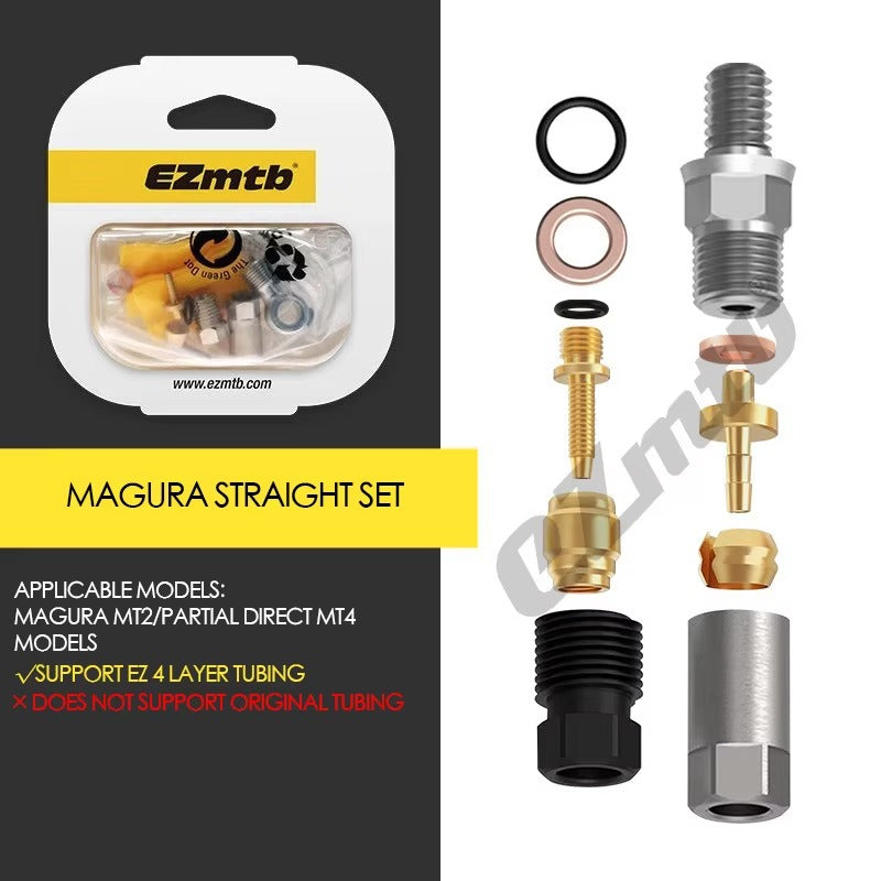 EZmtb Hydraulic Brake Hose Fittings Set Banjo Joint Connectors for Shimano Sram Magura Hope Formula