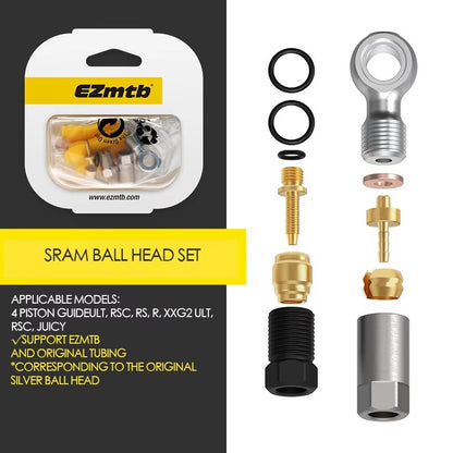 EZmtb Hydraulic Brake Hose Fittings Set Banjo Joint Connectors for Shimano Sram Magura Hope Formula