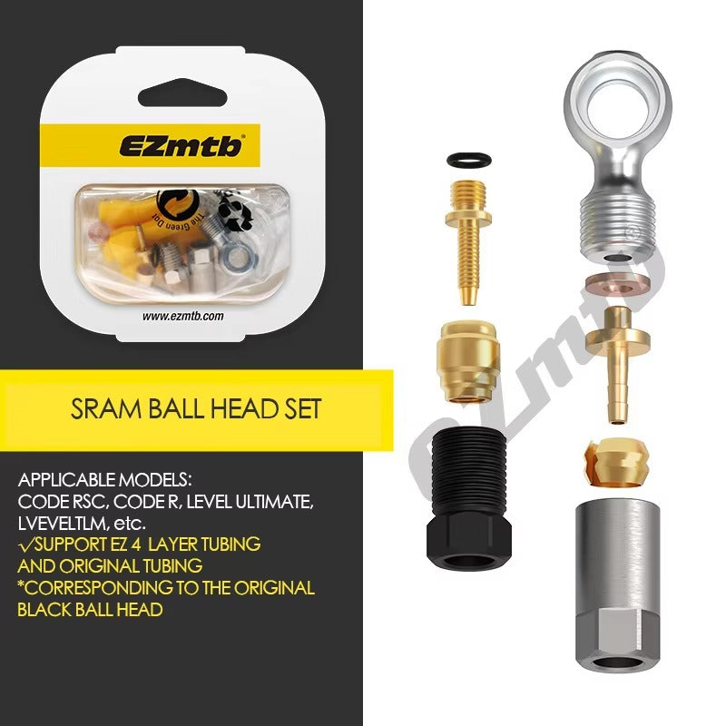 EZmtb Hydraulic Brake Hose Fittings Set Banjo Joint Connectors for Shimano Sram Magura Hope Formula