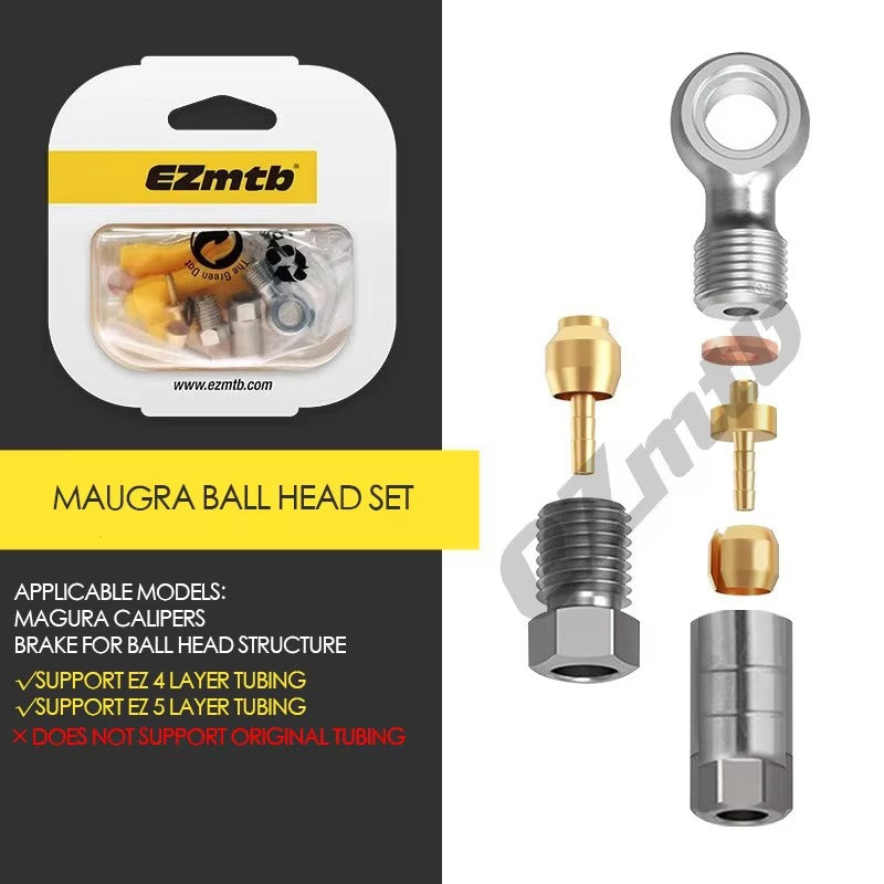 EZmtb Hydraulic Brake Hose Fittings Set Banjo Joint Connectors for Shimano Sram Magura Hope Formula