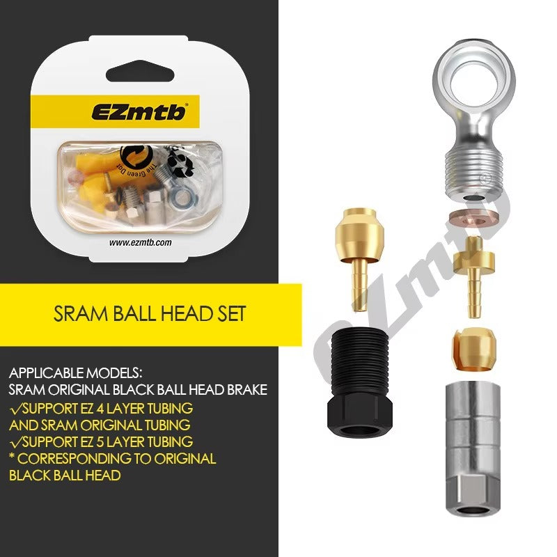 EZmtb Hydraulic Brake Hose Fittings Set Banjo Joint Connectors for Shimano Sram Magura Hope Formula