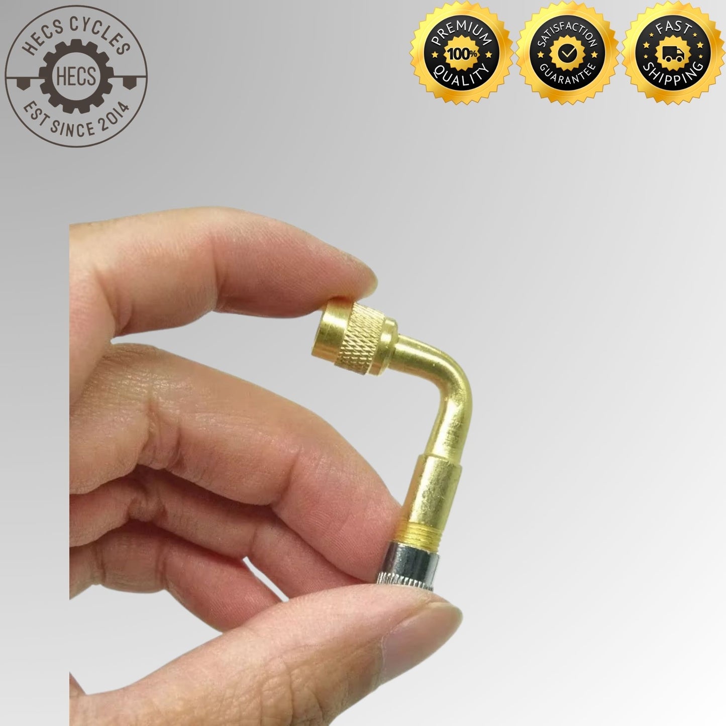 90° Bicycle Presta Valve Adapter Aluminum Right Angle Valve Extender Pump Adapter