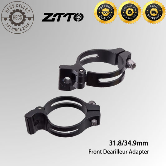 Aluminum Front Derailleur Adapter Braze-On Converter 34.9mm / 31.8mm
