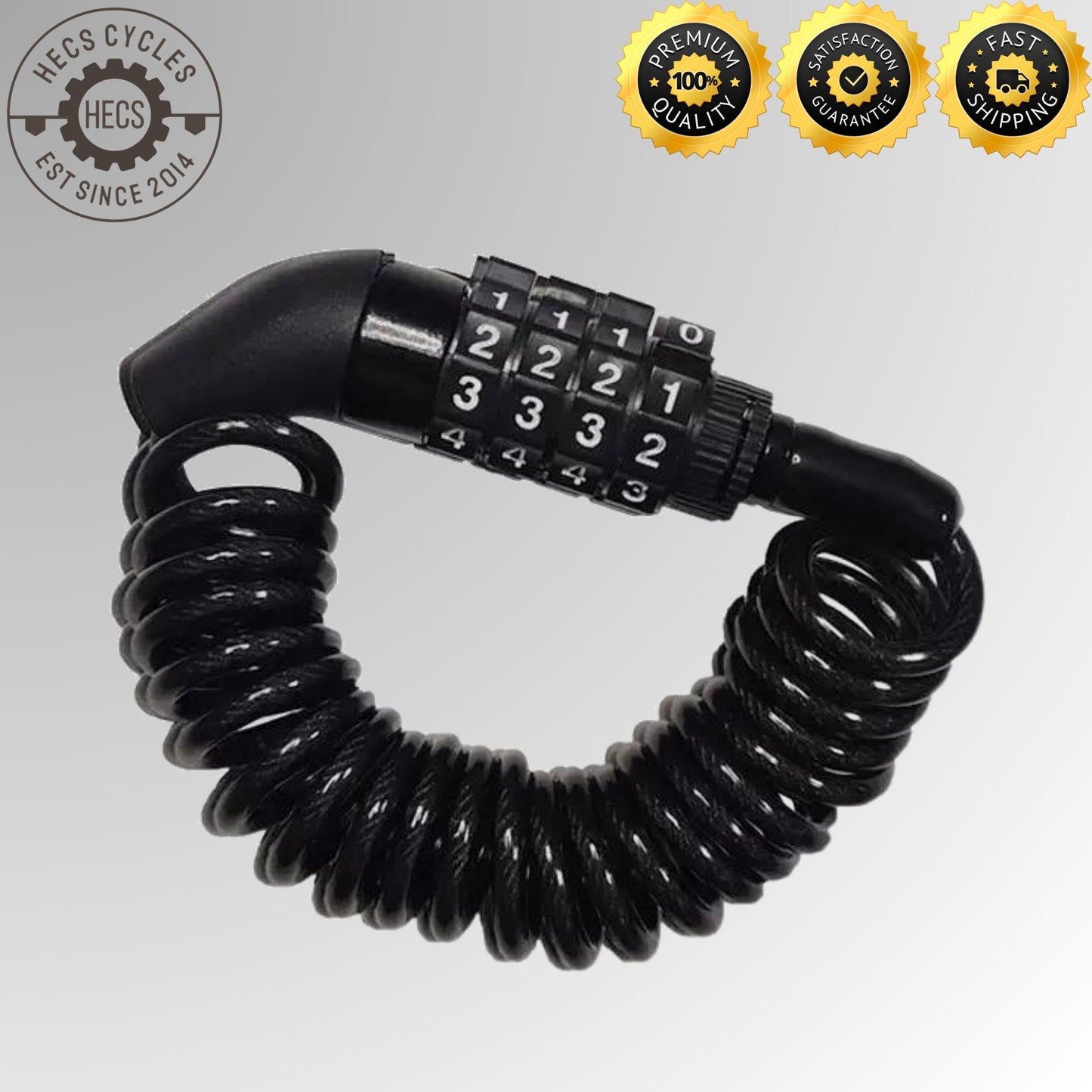 Bicycle Cable Lock 4 Digit Password Anti Theft Lock for Bike Motorcycle Helmet Bag
