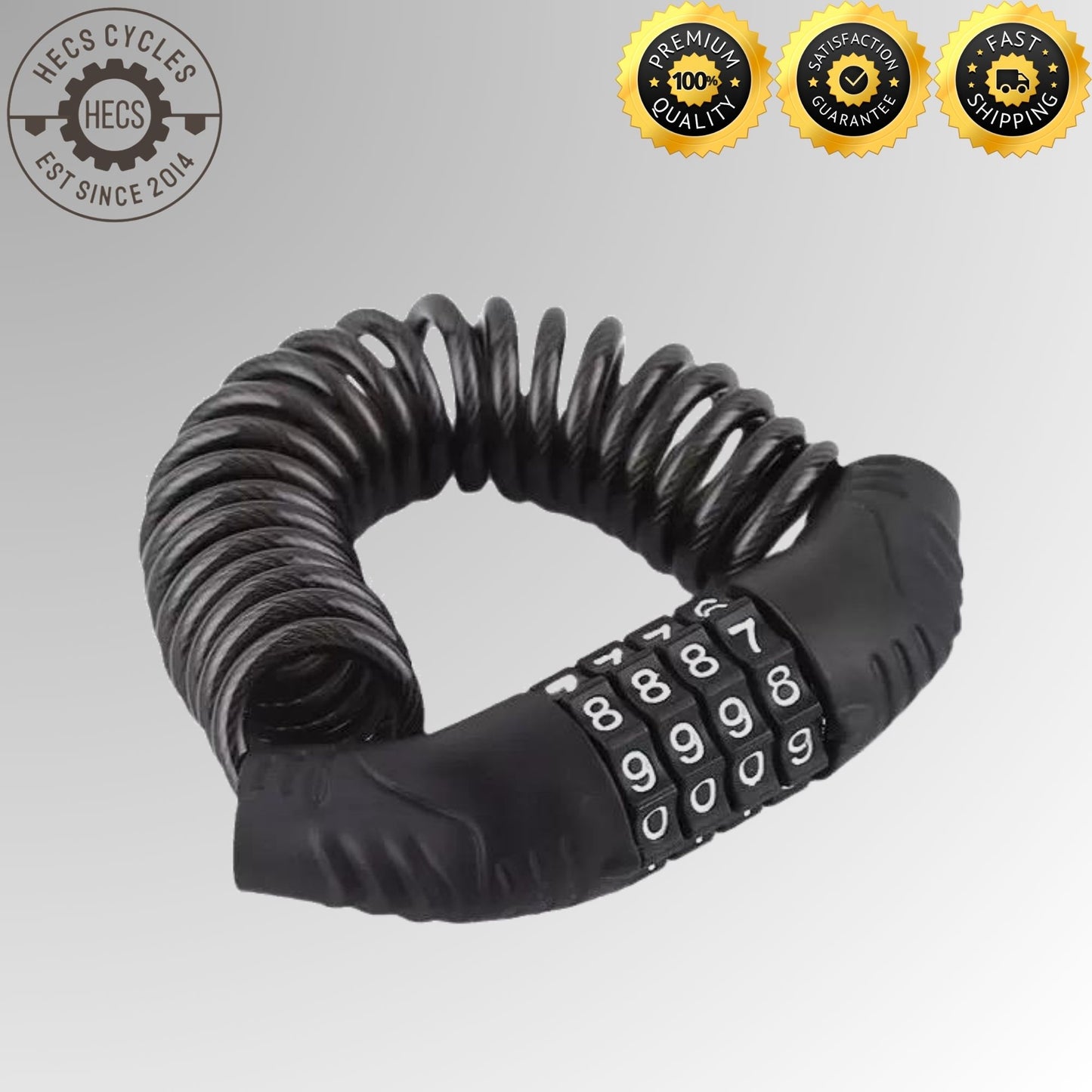 Bicycle Cable Lock 4 Digit Password Anti Theft Lock for Bike Motorcycle Helmet Bag