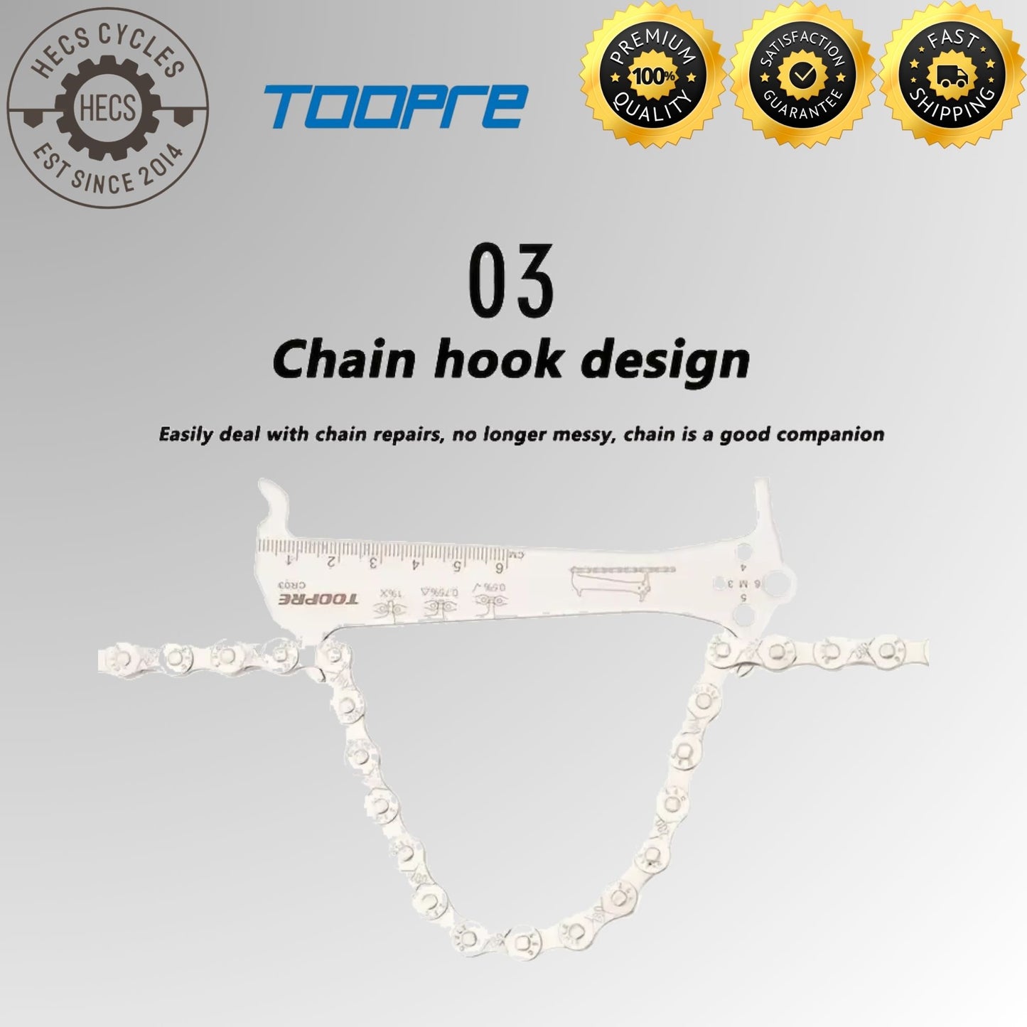Bicycle Chain Wear Indicator Tool Stainless Steel Chain Stretch Checker Gauge for MTB and Road Bikes